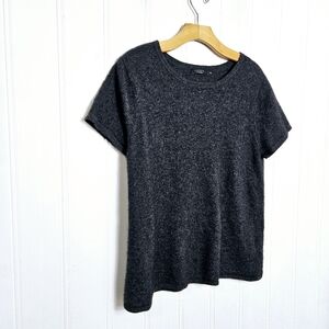 Lusso Cashmere Short Sleeve Sweater XXL 100% Cashmere Pullover Round Neck